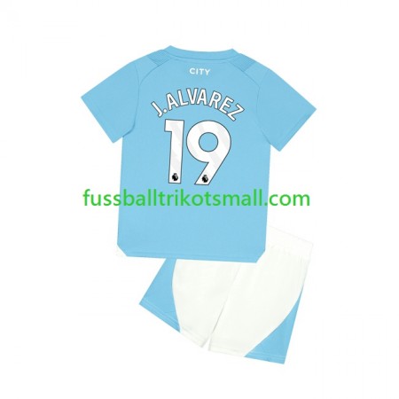 Fußballtrikots Manchester City J. ALVAREZ 19 Kinder 2023-2024 Kurzarm Heimtrikotsatz kaufen